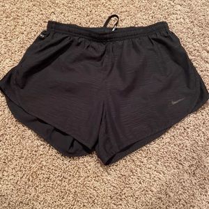 black nike running shorts